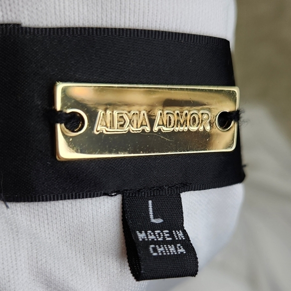 ALEXIA ADMOR Sadee Dress Light Ivory White Size Large - Picture 5 of 14